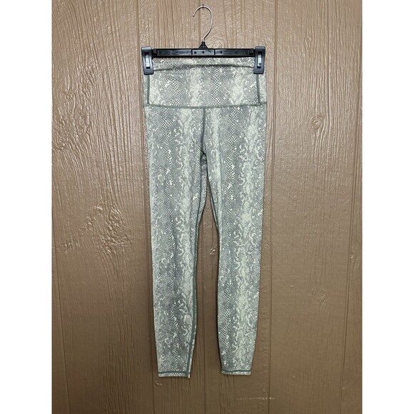 Varley Luna Legging 25" Olive Viper Green Snake Print Gym Run Yoga Size XS - Picture 1 of 6